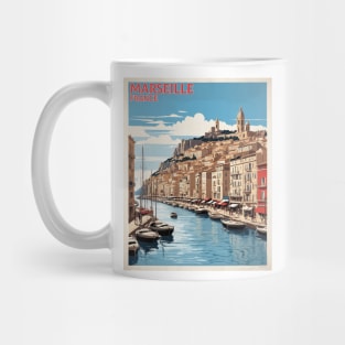 Marseille France Vintage Poster Tourism Mug